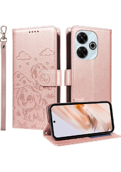 Xiaomi Redmi 13 4g Sevimli Karikatür Köpek Manyetik Deri Kapaklı Koruyucu Telefon Kılıfı Cüzdan Kart Tutucu Bilek Kayışı (Yurt Dışından) indirimleri