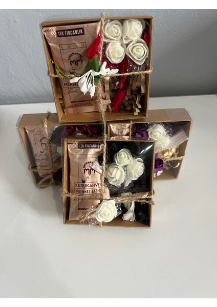 Sevgiliye Özel-Nişan-Kına-Söz Gibi Özel Günlerinizde Sevdiklerinize Hediye Edebiliceğiniz 10 Adet Çiçek ve Kahve Kraft Kutu fiyatları