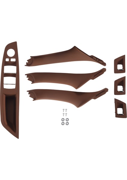 Bmw 5 Serisi F10 F11 520 525 Kırmızı-Kahverengi Rhd Araç Iç Kapı Kolu Iç Kapı Paneli Çekme Trim Kapağı (Yurt Dışından) fiyatları