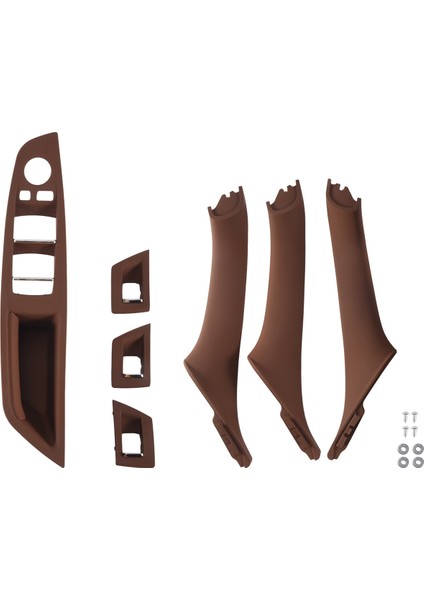 Bmw 5 Serisi F10 F11 520 525 Kırmızı-Kahverengi Rhd Araç Iç Kapı Kolu Iç Kapı Paneli Çekme Trim Kapağı (Yurt Dışından) modelleri