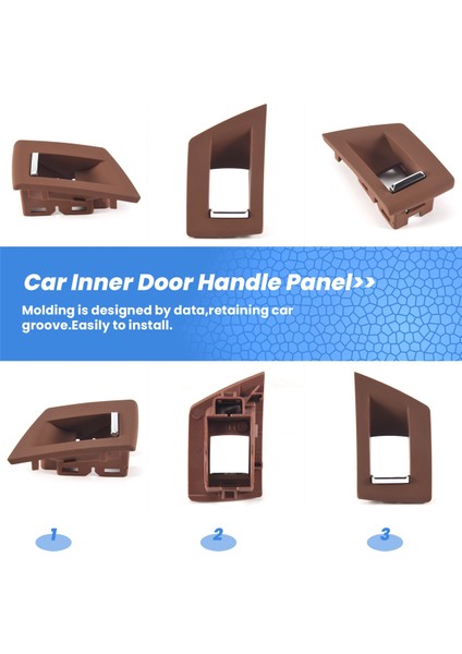 Bmw 5 Serisi F10 F11 520 525 Kırmızı-Kahverengi Rhd Araç Iç Kapı Kolu Iç Kapı Paneli Çekme Trim Kapağı (Yurt Dışından) fırsatları