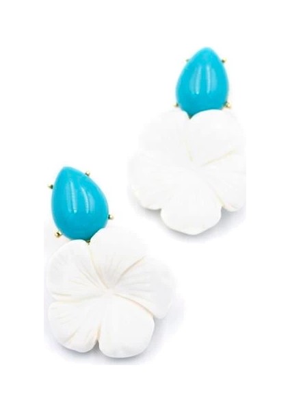 Çiçek Küpe - Beyaz fiyatları