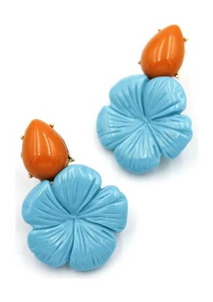 Çiçek Küpe - Turkuaz fiyatları