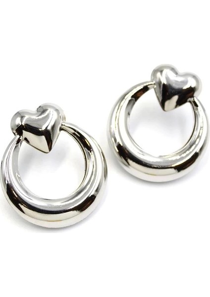 Kalp Küpe - Gümüş