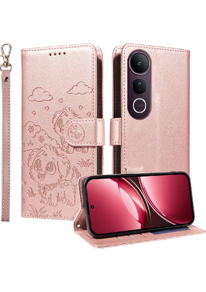 Vivo V50 Lite 4g/5g Sevimli Karikatür Köpek Manyetik Deri Kapaklı Koruyucu Telefon Kılıfı Cüzdan Kart Tutucu Bilek Kayışı (Yurt Dışından) indirimleri