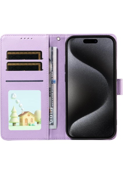 iPhone 12 Pro Max Sevimli Karikatür Köpek Manyetik Deri Kapaklı Koruyucu Telefon Kılıfı Cüzdan Kart Tutucu Bilek Kayışı (Yurt Dışından) modelleri
