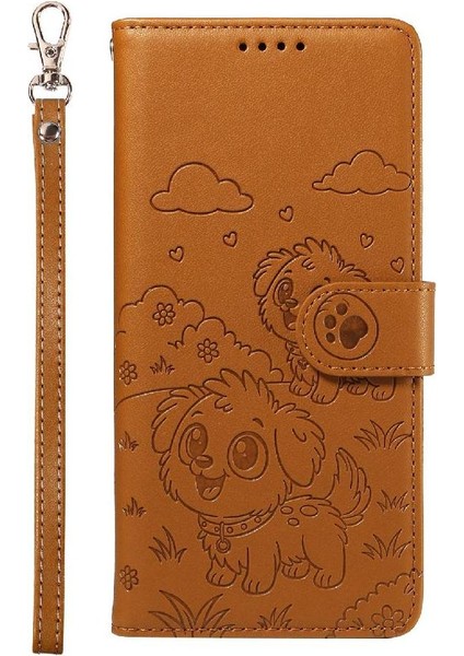Xiaomi Redmi 14C 4g/5g Sevimli Karikatür Köpek Manyetik Deri Kapaklı Koruyucu Telefon Kılıfı Cüzdan Kart Tutucu Bilek Kayışı (Yurt Dışından) fırsatları