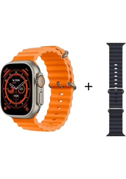 Turuncu Kordonlu Ultra 8 Max 49 mm Akıllı Saat, Garantili, Şık ve Dayanıklı fiyatları