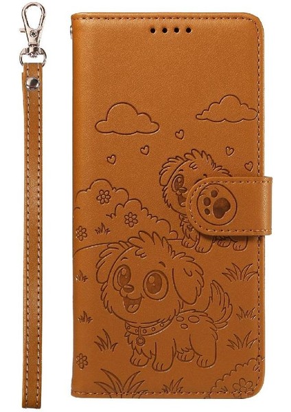 Vivo Y17S Sevimli Karikatür Köpek Manyetik Deri Kapaklı Koruyucu Telefon Kılıfı Cüzdan Kart Tutucu Bilek Kayışı (Yurt Dışından) fiyatları