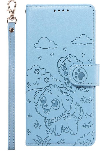 iPhone 6 Plus Sevimli Karikatür Köpek Manyetik Deri Kapaklı Koruyucu Telefon Kılıfı Cüzdan Kart Tutucu Bilek Kayışı (Yurt Dışından) modelleri