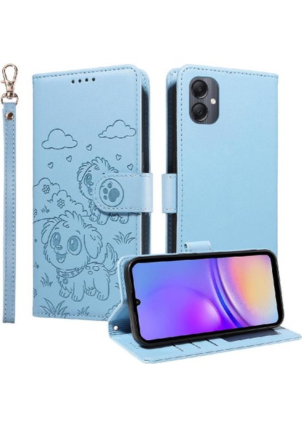 Samsung Galaxy A05 Sevimli Karikatür Köpek Manyetik Deri Kapaklı Koruyucu Telefon Kılıfı Cüzdan Kart Tutucu Bilek Kayışı (Yurt Dışından) indirimleri
