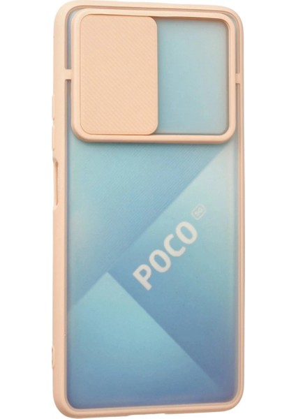 Xiaomi Poco F3 Kılıf Palm Buzlu Kamera Sürgülü Silikon - Pembe modelleri