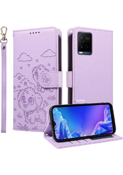 Vivo Y33S 4g Sevimli Karikatür Köpek Manyetik Deri Kapaklı Koruyucu Telefon Kılıfı Cüzdan Kart Tutucu Bilek Kayışı (Yurt Dışından) fiyatları