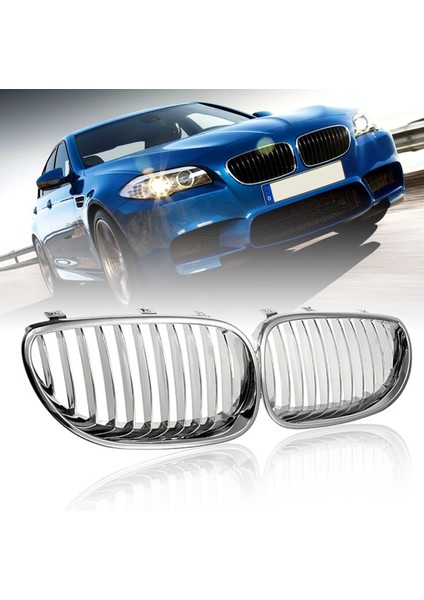 Bmw E60 E61 5 Serisi M5 2003-2009 Için Ön Tampon Krom Sport Geniş Böbrek Izgarası 51137065701 (Yurt Dışından) fiyatları