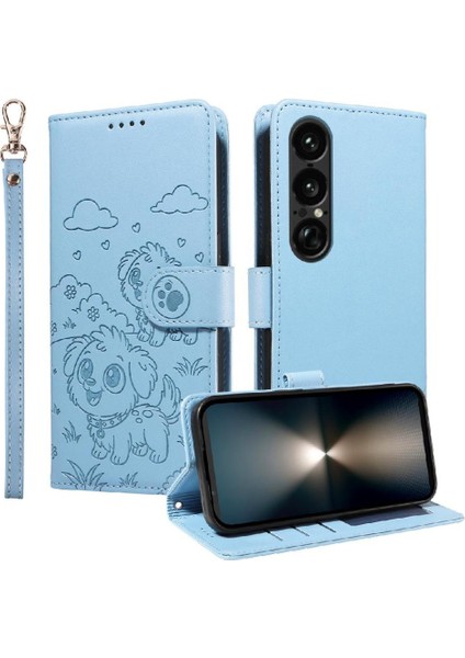 Sony Xperia 1 Vıı Sevimli Karikatür Köpek Manyetik Deri Kapaklı Koruyucu Telefon Kılıfı Cüzdan Kart Tutucu Bilek Kayışı (Yurt Dışından) modelleri