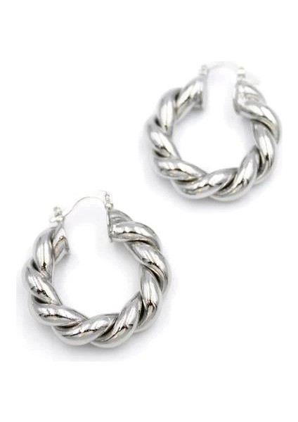 Burgu Halka Küpe - Gümüş