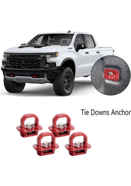 Kırmızı Kamyon Kasası Yan Duvar Ankrajları 4 Parça Set Bağlama Ankrajı Chevy Silverdo Kamyonet Ankrajı Kamyon Kasası (Yurt Dışından) fiyatları