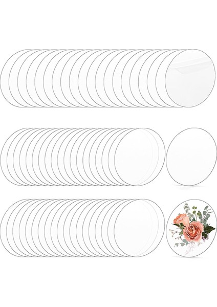 60 Adet 4 Inç Şeffaf Daire Akrilik Levha, Yuvarlak Akrilik Disk, Kendin Yap Projeleri Için Şeffaf Akrilik Süs Boşlukları (Yurt Dışından)