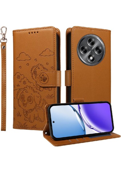 Realme 12 5g Sevimli Karikatür Köpek Manyetik Deri Kapaklı Koruyucu Telefon Kılıfı Cüzdan Kart Tutucu Bilek Kayışı (Yurt Dışından) modelleri