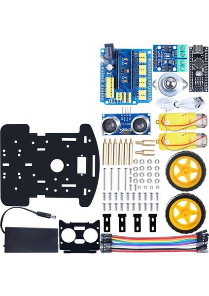 Arduino Programlama Öğrenme ve Beceri Geliştirme Için Akıllı Başlangıç Robot Kiti Otomasyon 2WD Robotik Kitleri (Yurt Dışından)