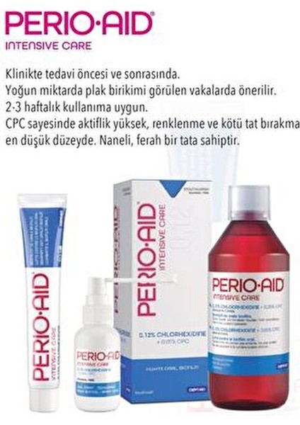DENTAID Intensive Care Jel %0,12 Klorheksidin ile Diş Eti Sağlığı 100 ml modelleri