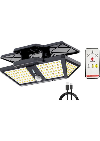 280 LED Dış Mekan Güneş Enerjili Işıklar Hareket Sensörlü Güvenlik Lambası Çit, Güverte, Duvar, Garaj, Teras Için Klipsli (Yurt Dışından)