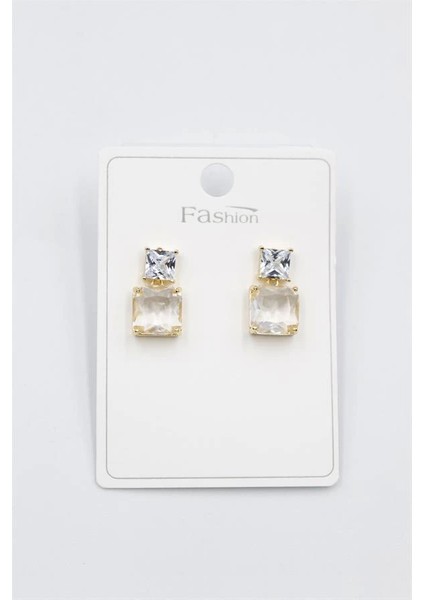 Taşlı Baget Küpe - Altın fiyatları