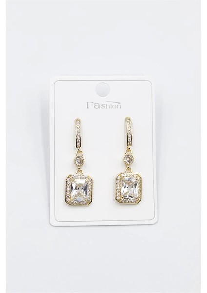 Taşlı Baget Küpe - Altın fiyatları