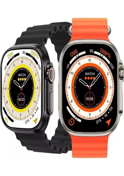 Şık Siyah Akıllı Saat 49MM 2.09INÇ Ios ve Android Uyumlu fırsatları