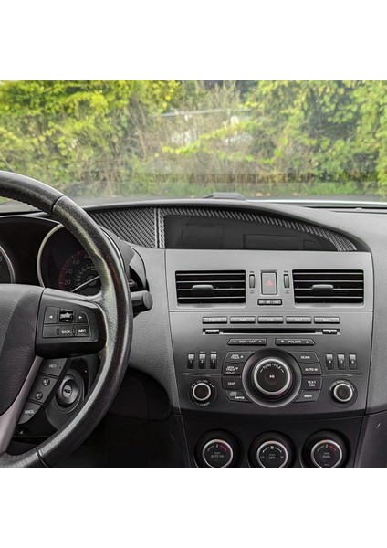 Mazda 3 2010-2013 Araç Gösterge Paneli Ekran Kapağı Paneli Sticker Trim Aksesuarları Sol Hd Için Karbon Fiber (Yurt Dışından) fırsatları