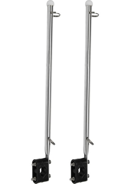 2x 14 Inç Bayrak Direği Tutucu Paslanmaz Çelik 7/8 Inç 1 Inç Tekne/yat Ray Montajı (Yurt Dışından)