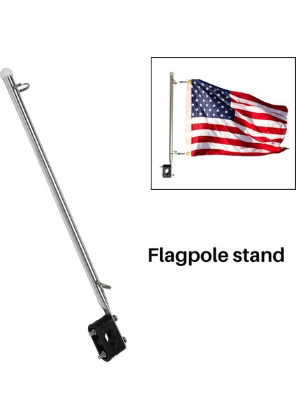 2x 14 Inç Bayrak Direği Tutucu Paslanmaz Çelik 7/8 Inç 1 Inç Tekne/yat Ray Montajı (Yurt Dışından) fiyatları