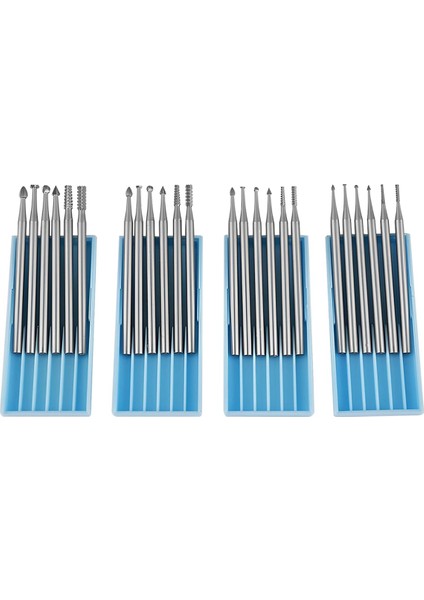 Döner Aletler ve Gravür Kalemleriyle Uyumlu 24 Adet 3/32 Inç (2,3 Mm) Yuvarlak Saplı Tungsten Çelik Ahşap Oyma Matkap Uçları (Yurt Dışından)