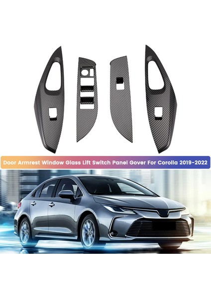 Toyota Corolla 2019-2022 Lhd Için Araba Kapısı Kol Dayanağı Pencere Camı Kaldırma Düğmesi Kontrol Anahtarı Paneli Kapağı (Yurt Dışından) indirimleri