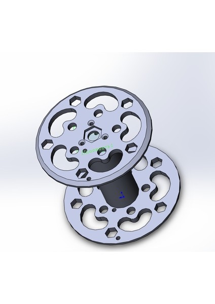 Bakır Tel ve Diğer Malzemeleri Sarma Için Plastik Bobin. 3D Model Indir. (Plastik Aparattır!!!) 3D