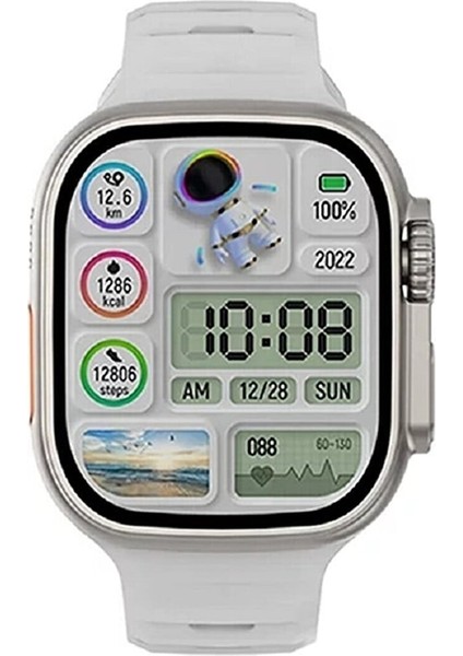 Akıllı Saat, 49MM Ekran, Gps, Nfc, Siri Uyumlu, Beyaz Renk, Aktif Kullanım Için Ideal fiyatları