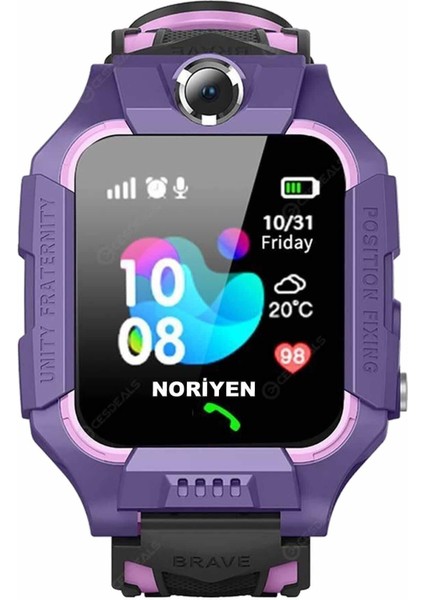 Çocuklar Için Sım Kartlı Kameralı Akıllı Saat, Lbs Konum Takibi, Mor Renk fırsatları