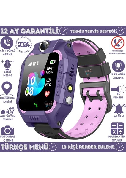 Çocuklar Için Renkli, Kameralı, Sım Kartlı, Lbs Özellikli Akıllı Saat