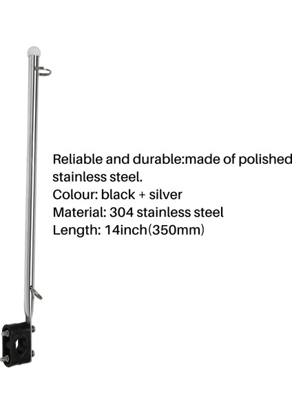 2x 14 Inç Bayrak Direği Tutucu Paslanmaz Çelik 7/8 Inç 1 Inç Tekne/yat Ray Montajı (Yurt Dışından) indirimleri