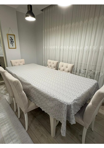 Brode Nakış Işlemeli Dertsiz Masa Örtüsü 150X250
