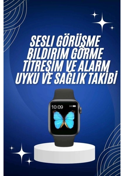 Çok Renkli Akıllı Saat, Bluetooth ve Sosyal Medya Bağlantısı ile 100 Karakter