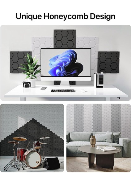 15'li Paket Ses Geçirmez Duvar Panelleri 12X12X0,4 Inç Kendinden Yapışkanlı Ses Emici Panel Ses Geçirmez Paneller Beyaz (Yurt Dışından) indirimleri