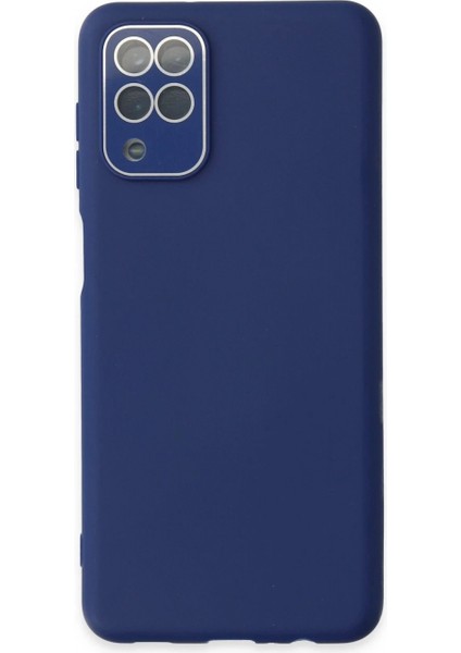 Samsung Galaxy A22 Kılıf Lansman Glass Kapak - Sky Blue