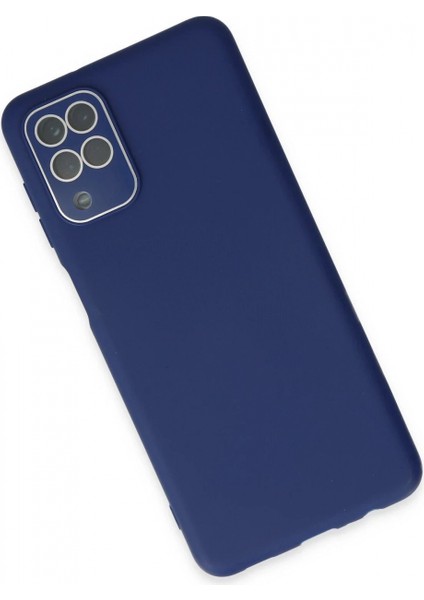 Samsung Galaxy A22 Kılıf Lansman Glass Kapak - Sky Blue modelleri