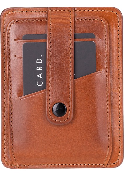 Hakiki Deri, El Yapımı Kartlık BLWL20 Rst2 Gölgeli Taba