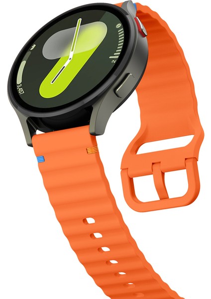 Samsung Galaxy Watch 6 47 mm Ile Uyumlu Dalgalı Dikiş Detaylı Silikon Saat Kordonu modelleri