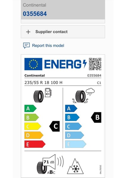 235/55 R18 100H Fr Wintercontact TS870P Suv Kış Lastiği (Üretim Yılı: 2025 ) fiyatları