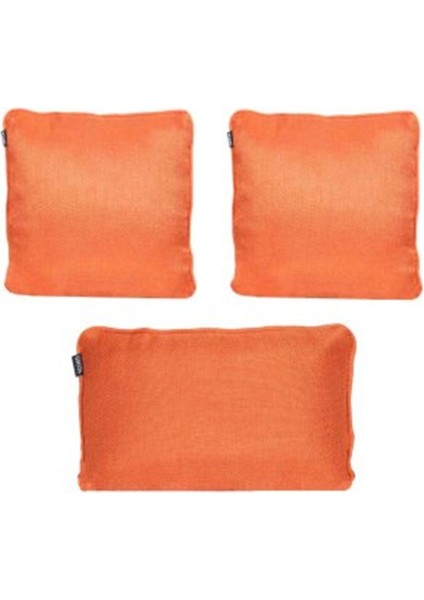 3'lü Hasır Dokulu Fitilli Kırlent Kılıfı Turuncu indirimleri