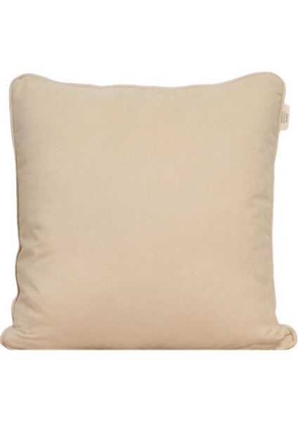 2'li Kadife Dokulu Fitilli Kırlent Kılıfı Krem