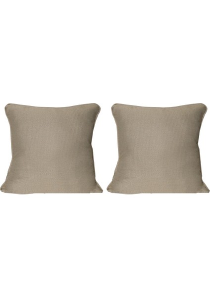 2'lı İsle Keten Görünümlü Fitilli Kırlent Kılıfı Krem fırsatları
